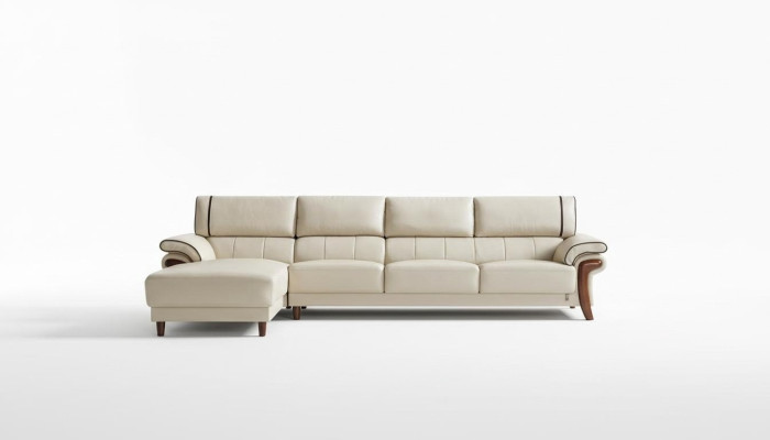 Sofá Esquina Sofá Diseñador Asiento Acolchado Esquina Sofá Cuero Sofás Paisaje Doméstico