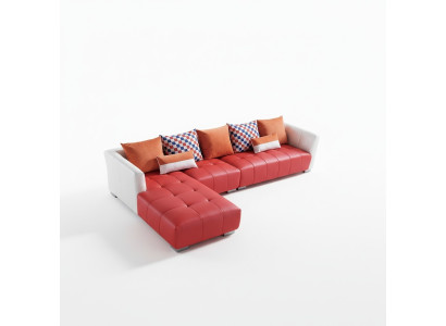 Sofá de esquina del diseñador con asientos de esquina, conjunto de sofás para la sala de estar.