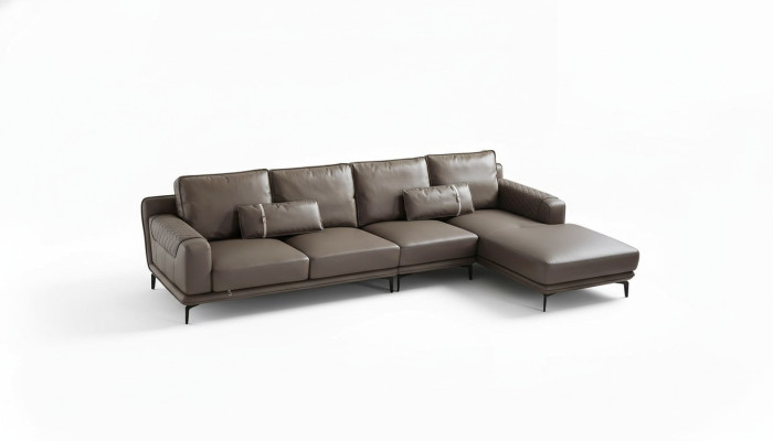 Sofá de esquina de diseñador Sofá de esquina de diseñador Puff Asiento Rincón Paisaje de vida Cuero Sofás
