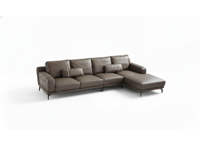 Sofá de esquina de diseñador Sofá de esquina de diseñador Puff Asiento Rincón Paisaje de vida Cuero Sofás