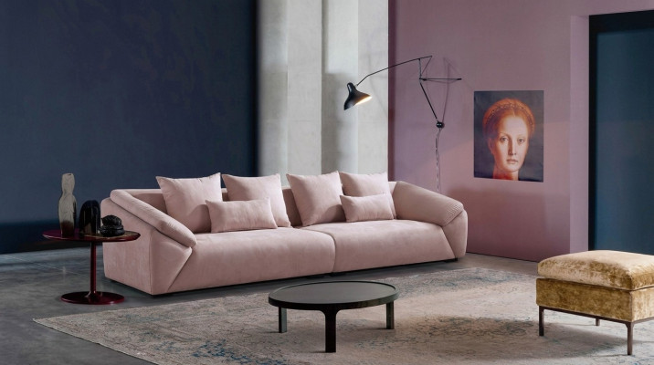 XXL Gran Sofá Couch Wohnlandschaft Sofás Sofás Tapicería 4 Plazas XXL 330 cm