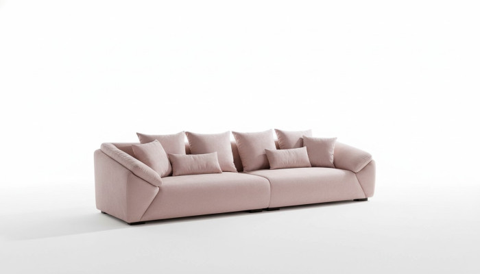 XXL Gran Sofá Couch Wohnlandschaft Sofás Sofás Tapicería 4 Plazas XXL 330 cm