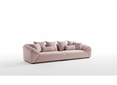 XXL Gran Sofá Couch Wohnlandschaft Sofás Sofás Tapicería 4 Plazas XXL 330 cm