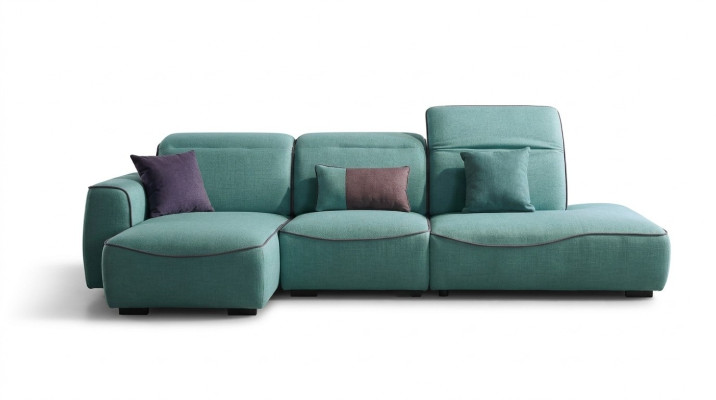 Sofá de esquina de diseño italiano, conjunto de esquina de asientos acolchados para sofá.
