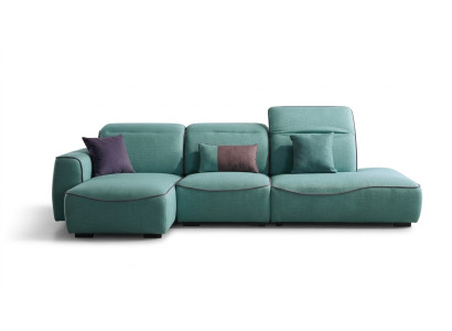 Sofá de esquina de diseño italiano, conjunto de esquina de asientos acolchados para sofá.