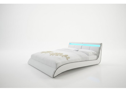 Diseño de cama doble matrimonial moderna de hotel de cuero para dormitorio.