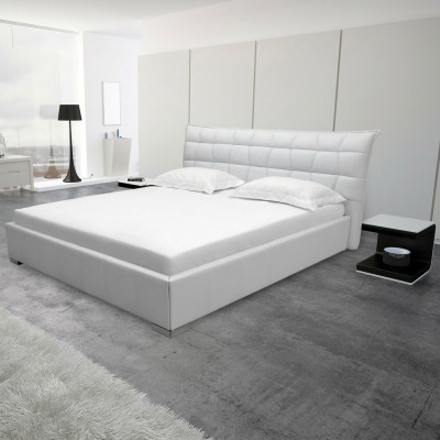 Cama de diseño de cuero, camas dobles de lujo, marco de hotel moderno de matrimonio restación.