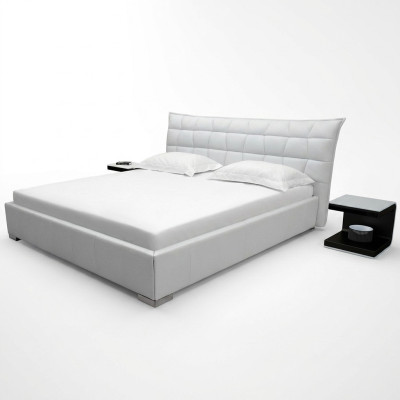Cama de diseño de cuero, camas dobles de lujo, marco de hotel moderno de matrimonio restación.