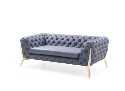 Sofá Chesterfield Sofá Tapizado XXL Conjunto de Sala de estar Textil 4+2 Diseñador Sofás