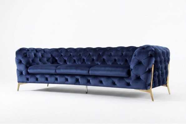 Chesterfield 3 asiento sofá tapizado de tres plazas sofás de diseño textil tela Italia