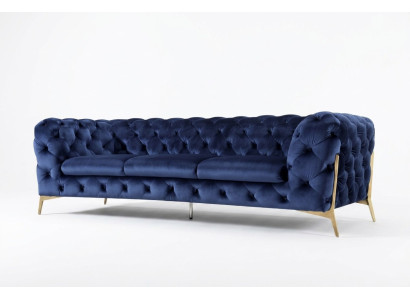 Chesterfield 3 asiento sofá tapizado de tres plazas sofás de diseño textil tela Italia