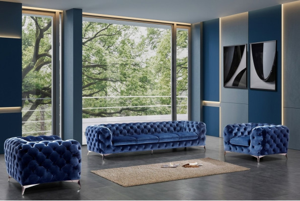 Sofá Chesterfield Chesterfield Sofá tapizado XXL Gran juego de sillones Textil 3+3 sofás de diseñador
