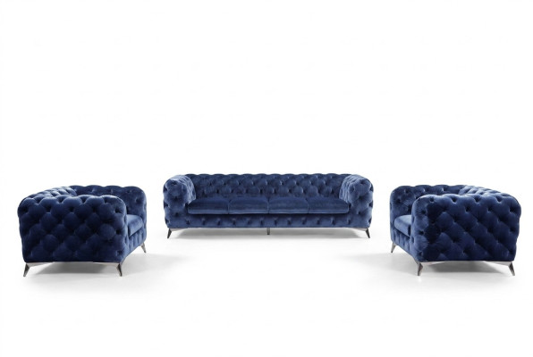 Sofá Chesterfield Chesterfield Sofá tapizado XXL Gran juego de sillones Textil 3+3 sofás de diseñador