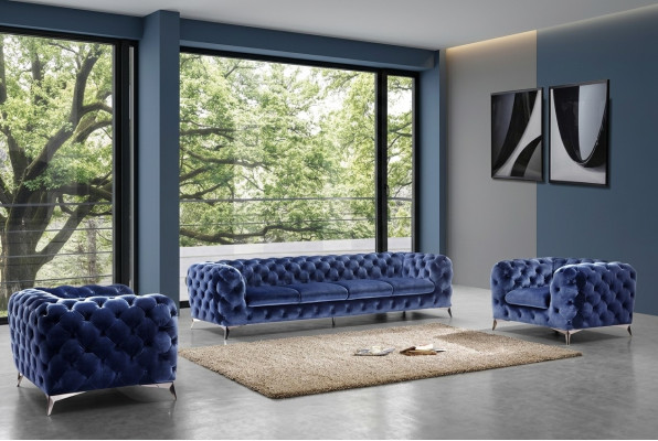 Sofá Chesterfield, sofá acolchado de tela 2+1, diseñado, nuevo, XXL grande.
