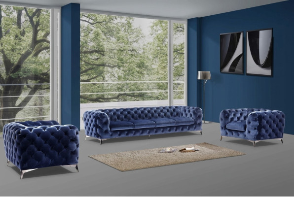 Sofá italiano 2x conjunto de sofás individuales Conjunto de tapicería Chesterfield nuevo 1+1 asientos