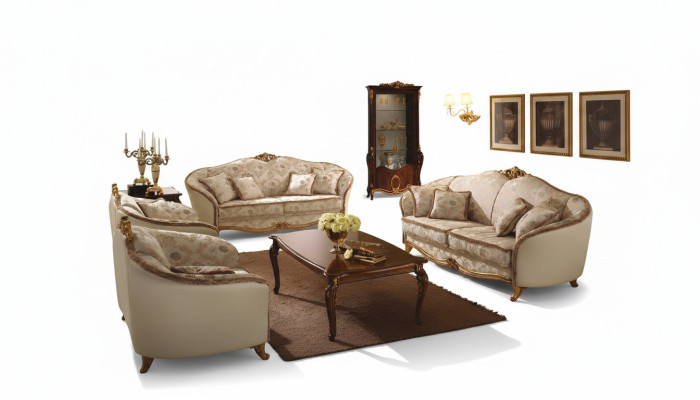 Clase de lujo 3+1+1 Grupo de sofás de muebles italianos Sofá Sofá Nuevo