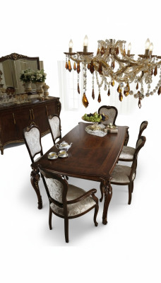 Clásicos 4 sillas Sillas de diseñador Conjunto de madera italiano para comedor.
