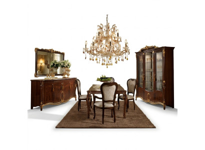 Mesa de comedor 6 sillas Mesa de comedor Estilo Art Nouveau muebles de lujo real Nuevo Rococó