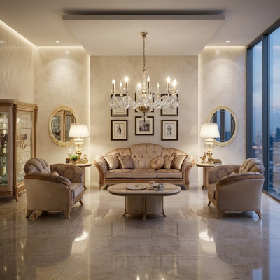 Clase de lujo 3+1+1 Conjunto de muebles de sofá italiano Sofá Nuevo arredoclassi