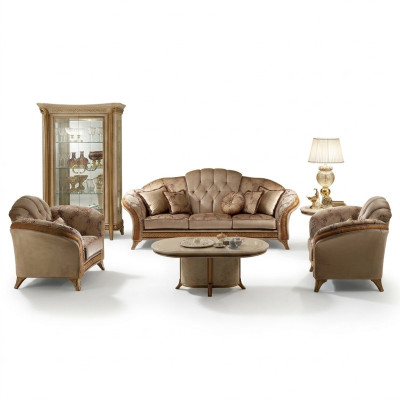 Clase de lujo 3+1+1 Conjunto de muebles de sofá italiano Sofá Nuevo arredoclassi