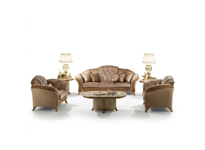 Sofá conjunto sofá sofá 3 + 3 salón de diseño de muebles clásicos barrocos