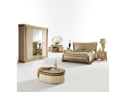 Cama real antigua real dormitorio cama tapizada barroca rococó diseñador