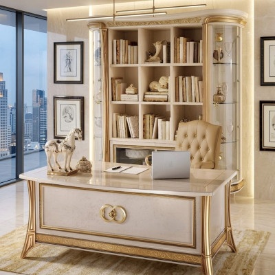 Librería armario vitrina XXL Muebles de diseñador de lujo Barroco Rococó