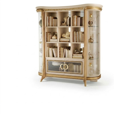 Librería armario vitrina XXL Muebles de diseñador de lujo Barroco Rococó