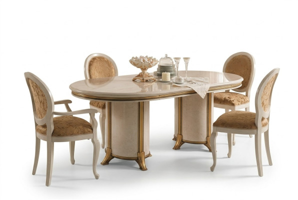 6 sillas + juego de mesa Cocina Diseñador Barroco Rococó clásico Art Nouveau