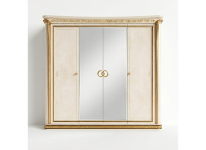 Armario de 4 puertas antiguo estilo barroco, rococó y modernista muebles dormitorio.