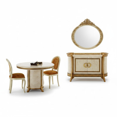 Mesa de comedor mesa mesa redonda diseñador barroco rococó clásico modernismo antiguo