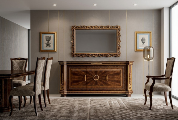 Cómoda Espejo Muebles Diseñador Rococó Barroco Modernista Clásico