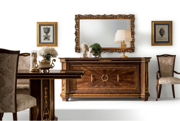 Cómoda Espejo Muebles Diseñador Rococó Barroco Modernista Clásico