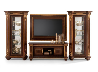 Mueble de pared Vitrina rtv Aparador Armario Rococó Diseño Barroco