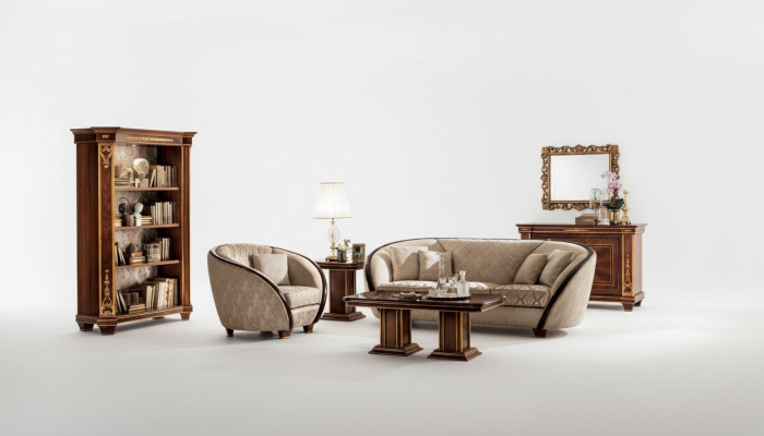 Clásico sofá de 1 plaza sillón televisión estilo Jugendstil barroco rococó.
