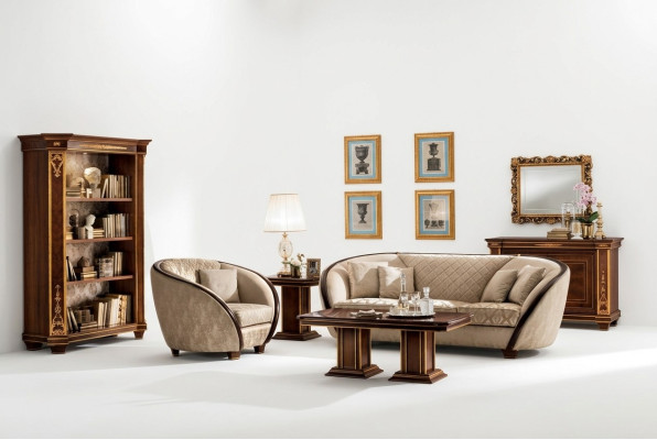 Clase de lujo 3+2+1 Conjunto de sofás de muebles italianos Sofá Nuevo arredoclassic