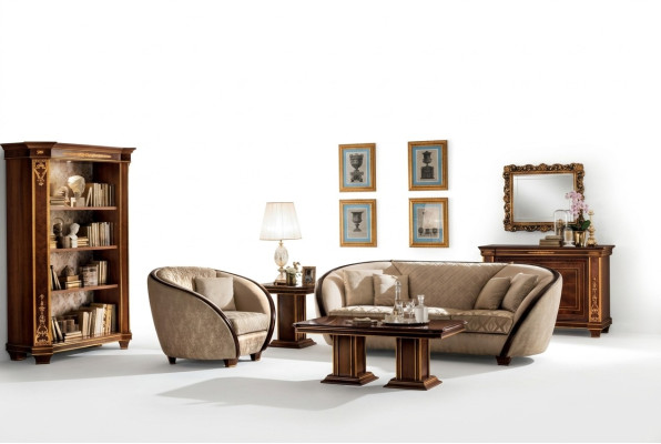 Muebles de sala de estar italianos, juego de sofás acolchados, completo 3+2+1, nuevo.