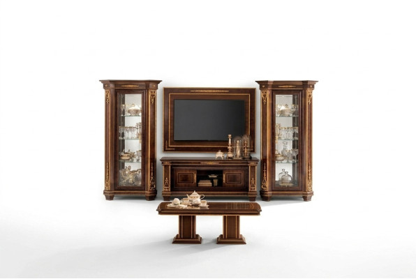 Mueble de pared para salón de habitación, diseño de muebles RTV, vitrina de salón con mueble de diseño.