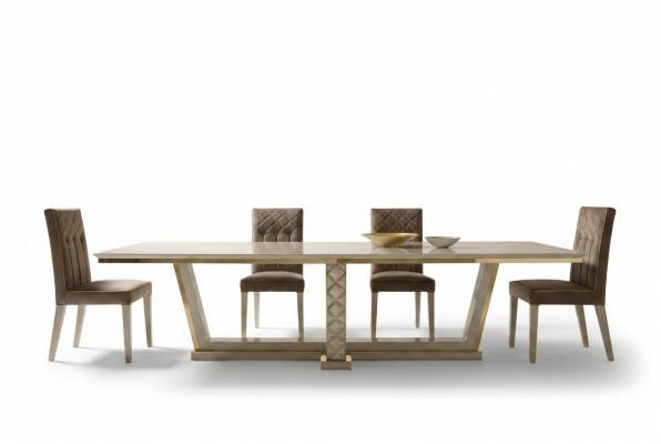 Mesa de comedor 6 sillas mesa de comedor Rococó Barroco modernista juvenil real de lujo.