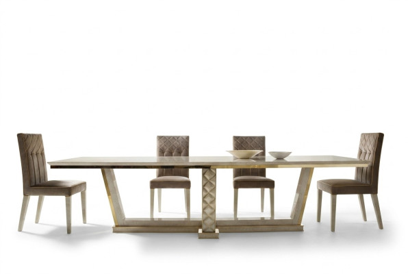 Mesa de comedor + 8 sillas Comedor Mesa Rococó Barroco Art Nouveau lujo real