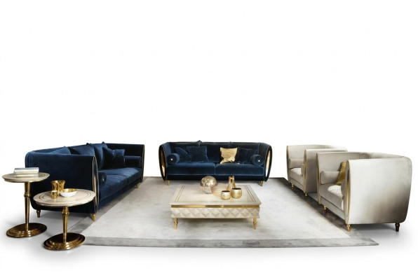 Sofá conjunto de sofá sofá 3 plazas (sin 2 + 1) Muebles de diseño clásico.