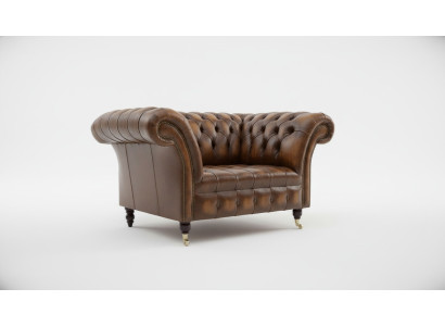 Sofá de piel Chesterfield de 1 plaza Sofás tapizados de diseño de lujo Sofás nuevos