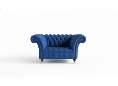 Chesterfield sillón televisión sofá de 1 asiento Sofá textil tela Sofá cojines #4