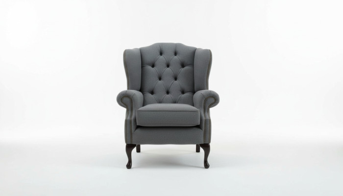 Chesterfield Diseño Sofás de Tela de Lujo Tapizado Textil Sillón de Orejas 1 Plaza Sofá Acolchado