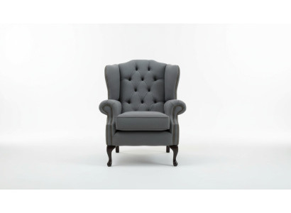 Chesterfield Diseño Sofás de Tela de Lujo Tapizado Textil Sillón de Orejas 1 Plaza Sofá Acolchado