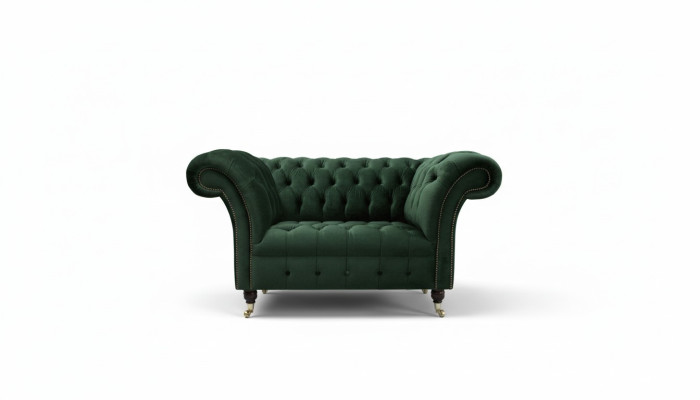 Chesterfield Design Sofá Sillón Sofá Tapizado Lujo Tela Sofás 1 Plaza #103