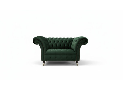 Chesterfield Design Sofá Sillón Sofá Tapizado Lujo Tela Sofás 1 Plaza #103