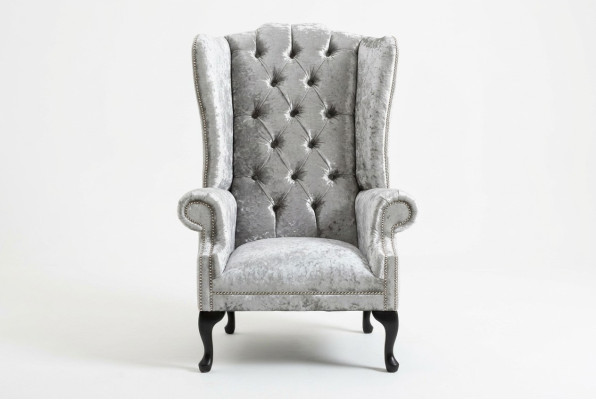 Sofá de diseño Chesterfield Sillón Sofá Tapizado Lujo Tela Sofás de 1 plaza #102