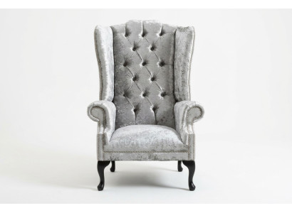Sofá de diseño Chesterfield Sillón Sofá Tapizado Lujo Tela Sofás de 1 plaza #102