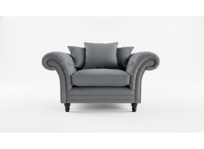 Chesterfield Diseño Sofá Sillón Sofá Tapizado Lujo Tela Sofás 1 Plaza #110
